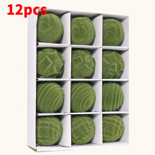 (Army green) Velvet 12pcs 6cm Christmas Balls Colorful Christmas Tree Decorations New Year