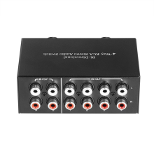 Bidirektionaler 4-Wege Stereo-Audioschalter, 2 EingäNge, 4 AusgäNge oder AusgäNge, L/R-Buchse, Tonkanal Audio-Umschalter-Wahlschalter