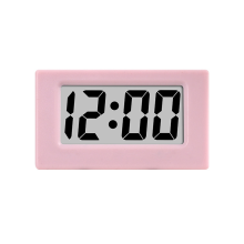 Mini-Uhr, Dreieckig, LED-Bildschirm, Elektronischer Digitaler Alarmbildschirm, Tischuhr für Zuhause, Büro, Tisch, Schlafzimmer, Dekoration, Rosa