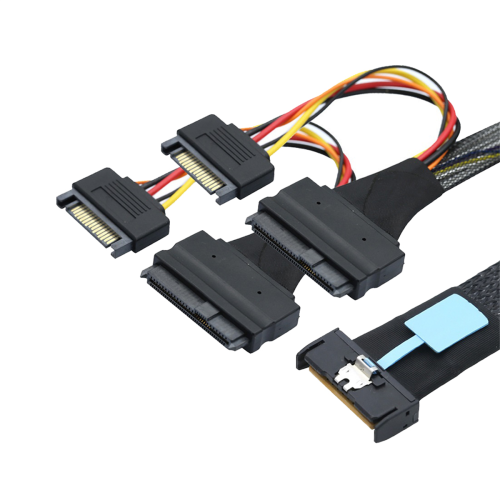 Server-Adapterkabel Slimline SAS MCIO 8i 74P auf 2-SFF 8639+15P Netzteil-Server-Multifunktionskabel 1