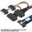 Server-Adapterkabel Slimline SAS MCIO 8i 74P auf 2-SFF 8639+15P Netzteil-Server-Multifunktionskabel 4