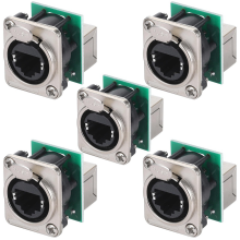 Ethercon Rj45-Chassis-Buchse, D-N8FDP RJ45 Feed/Pass-Panel-Montagebuchse, D-Serie Cat5 Vertikaler Panel-Montagestecker