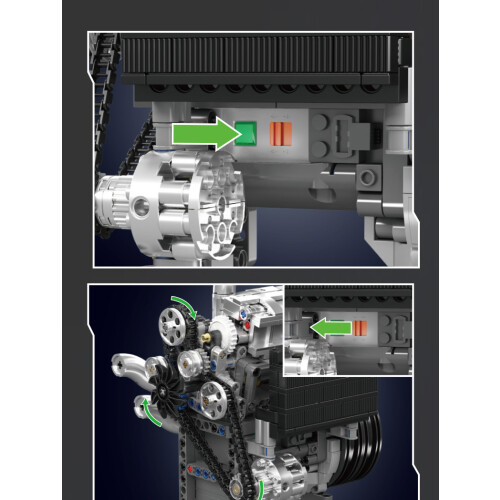 1PCS super sports car engine model mechanical creative building block toy 1