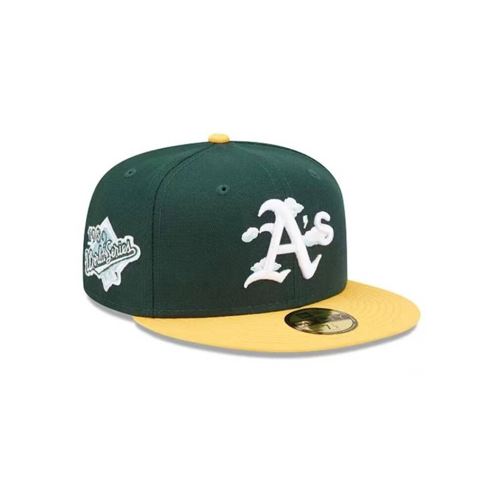 (Green Yellow, Head Circumference 57.7cm) Sports As Letter Team Baseball Cap Embroidery Peaked Caps Sunproof Breathable
