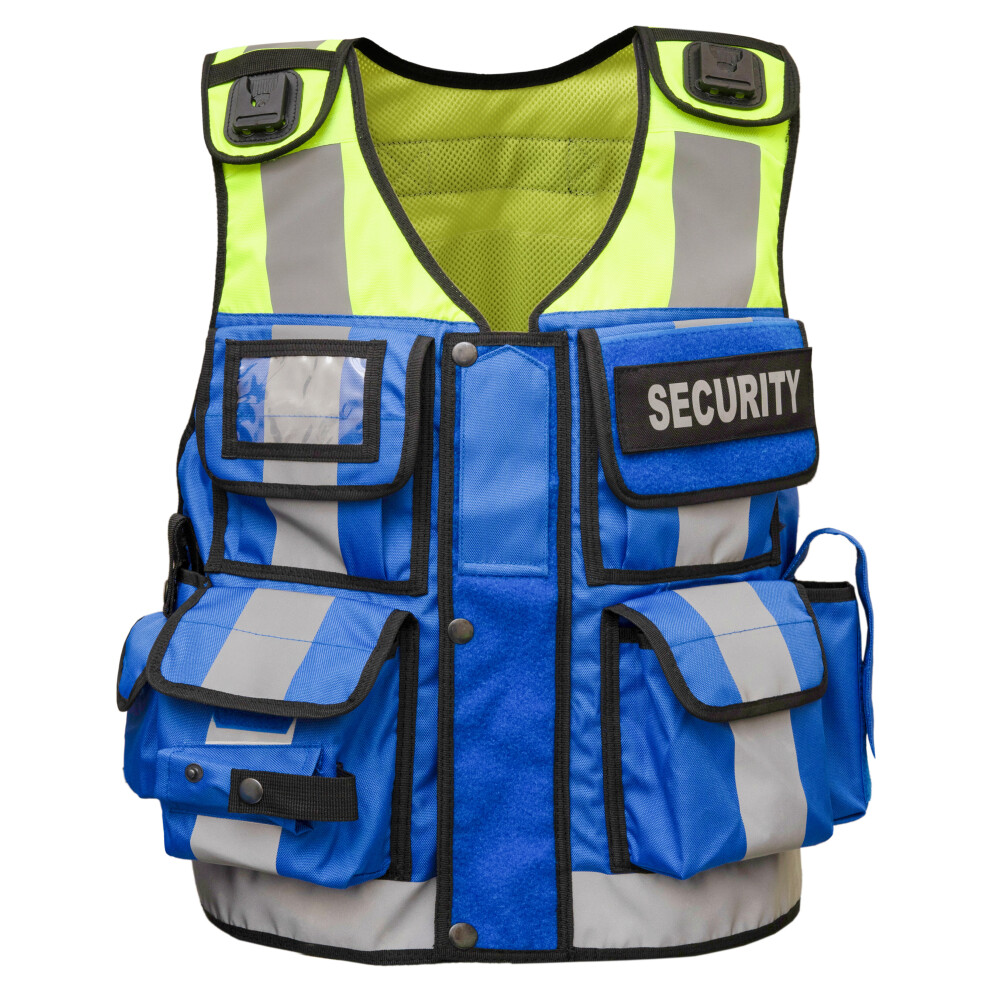 Mens Security Safety Vest - High Visibility Reflective Workwear Mix Np 7436407175189