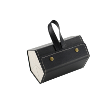 5-Gitter-Multifunktions-Aufbewahrungsbox für Schmuck und Brillen, handgefertigtes Brillenetui, Brillenschutzbox, Schwarz