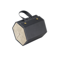 6 Gitter Multifunktionale Aufbewahrungsbox für Schmuck und Brillen, handgefertigtes Brillenetui, Brillenschutzbox, Schwarz