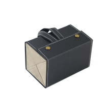 4 Gitter Multifunktionale Aufbewahrungsbox für Schmuck und Brillen, handgefertigtes Brillenetui, Brillenschutzbox, Schwarz