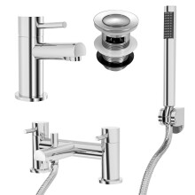 Blossom Mono Bath Filler Shower Mixer and Basin Tap and Waste