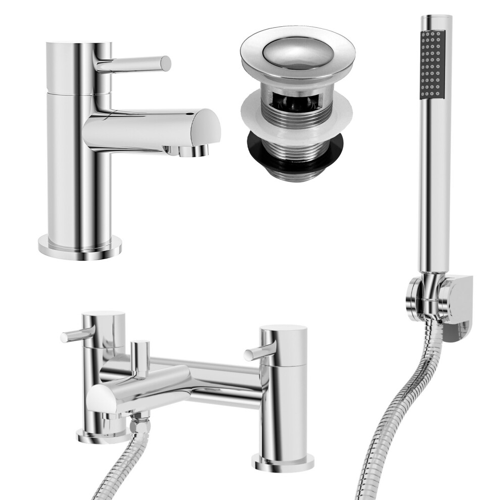 Nes Home Blossom Mono Bath Filler Shower Mixer And Basin Tap And Waste