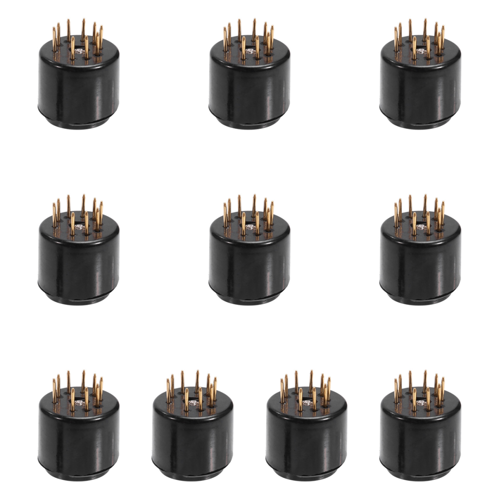 10Pcs 9Pin Tube Socket Test Saver For 6Dj8 12Ax7 Ecc83 12Au7 Ecc82 Ef86 6922 5670 Audio Amplifier 4853961874106
