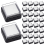 30PCS Empty Blank Ink Pad No Mini Thumbprint Stamp Black Quick Drying Foam Uninked Pads 2