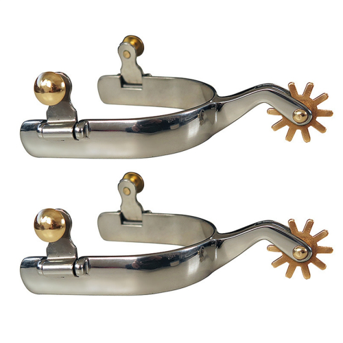 Plain Weave Spurs with Rope, Stainless Steel Spurs, for Men(2Pcs)