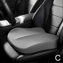 (Gray) Car Main Driver Seat Booster Seat Cushion Memory Foam Seat Booster Cushion