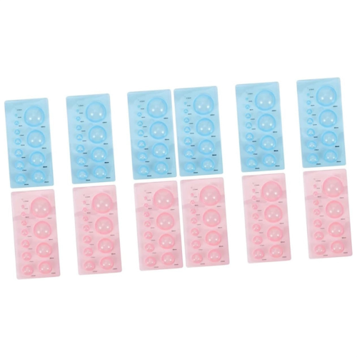 12 Pcs Paper Shaper Quilling Mould DIY Craft Tools Plastic Mold Tool Rolling 2
