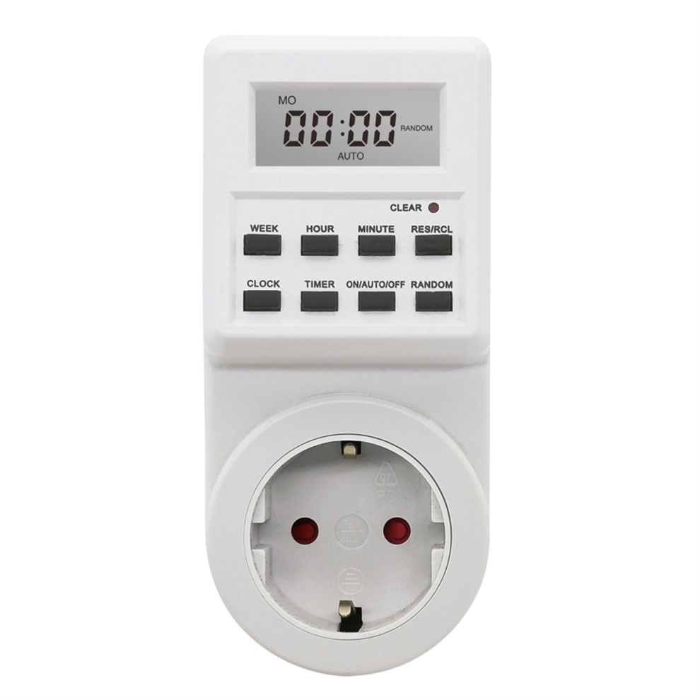 Digital Timer Socket Electronic Timing Switch 24H Kitchen Outlet Programmable Eu Plug 4853961883115