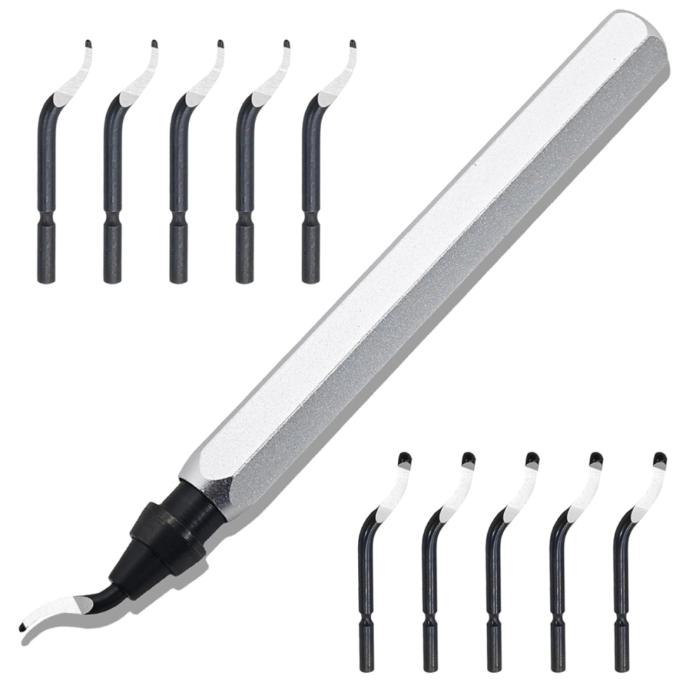Swivel Deburring Tool & 10 Extra Heavy Duty Hss Blades, 3D Printing For Metal, Resin, Pvc Pipes, Copper B 4853961882651