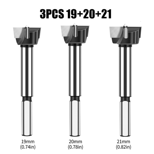 Industrial Grade Triangular Shank Carbide Wood Drill Bits Hole Opener Hinge Opening Tool Flat Wing 2