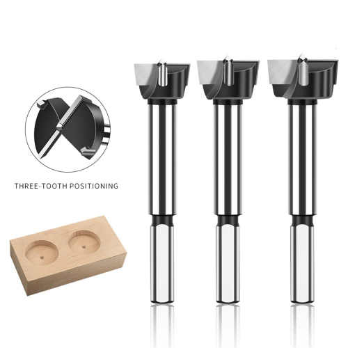 Triangular Shank Carbide Wood Drill Bits Hole Opener Hinge Opening Tool Flat Wing 2