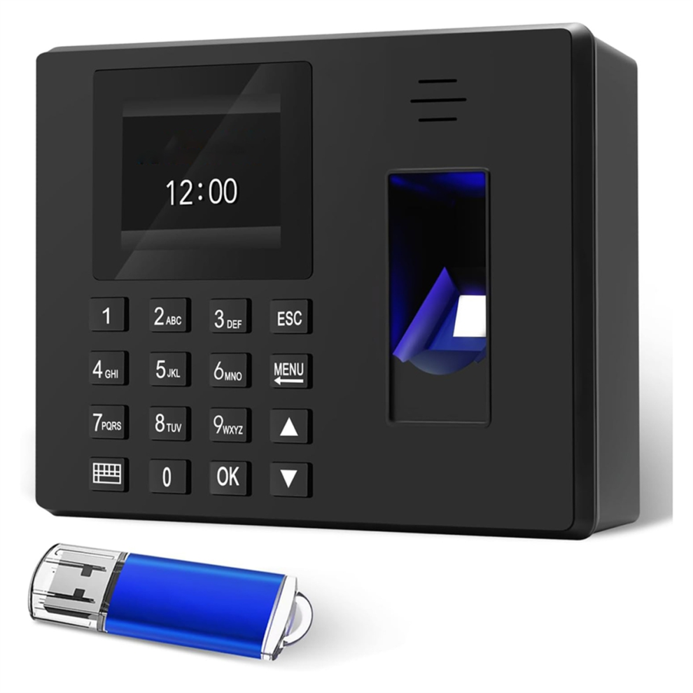 Fingerprint Clock Finger Scanning And Pin Punch In One, No Monthly Fee Deduction Lunch Time Editor Lacks Uk Plug 4853961882569