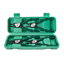 TUOSEN 4Pcs Circlip Pliers Set 7Inch Long Nose Plier Staight Bent Inner Outer Retaining Snap Ring Remover Tool