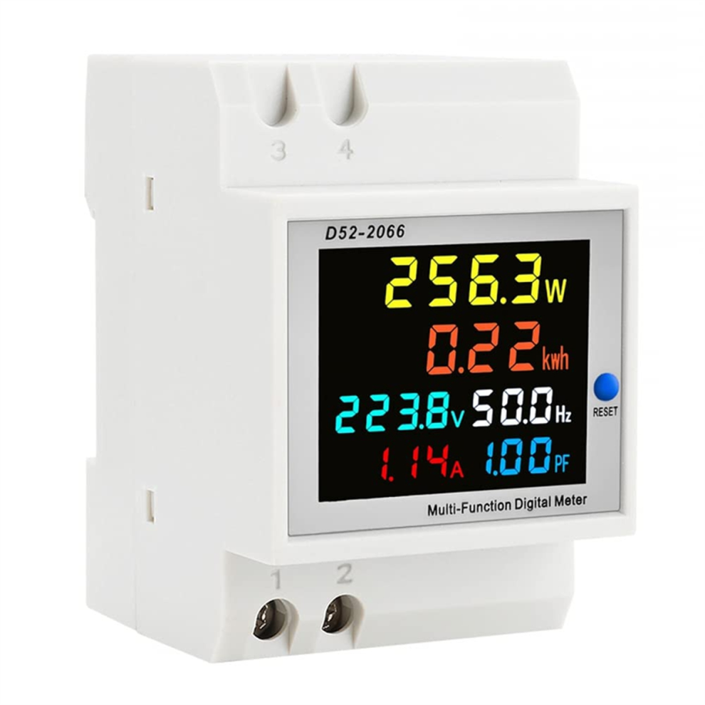 Digital Single Phase Energy Meter Tester Power Usage Monitor Ac110v 40V-300V100a Frequency Factor Multimeter 4853961889353
