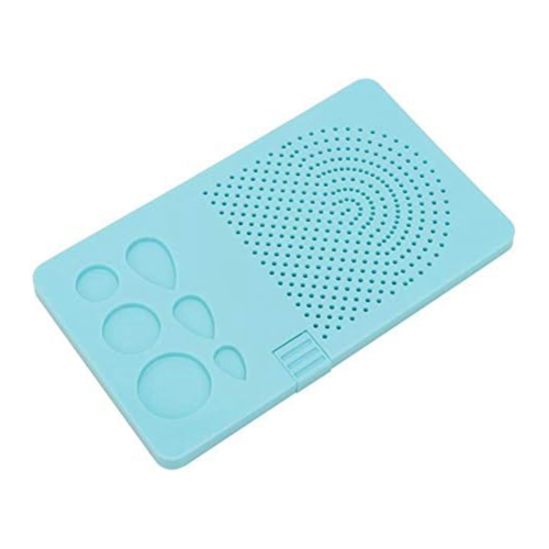Guide Quilling Board Portable Knitting Paper Grid Winding Disc with Pins Storage Box Blue 1