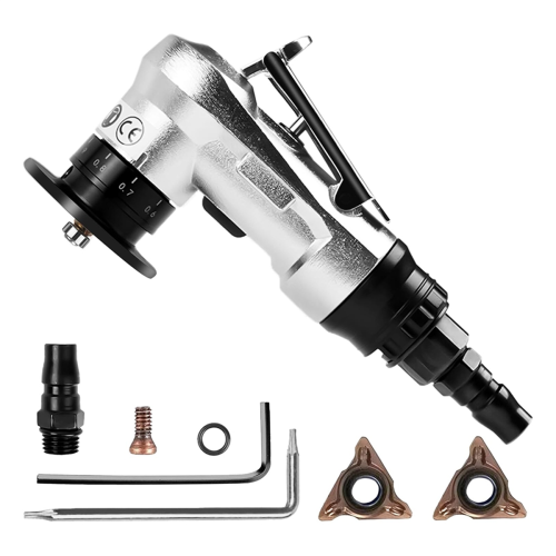 2 in 1 Mini Air Chamfering Tool, 5-Adjustment Pneumatic Chamfering, 45 Degree External Chamfer Tool for Edge Deburring 1