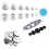 120Pcs Button Covers, Cover Kit with 6 Sizes, DIY Fabric Covered Buttons 2 Installation Tools for Lovers 2