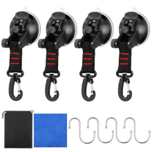 Suction Cup Anchor 4 Pieces Vacuum with Hooks Outdoor Gear Camping Tarp Accessory Strong Load-Bearing