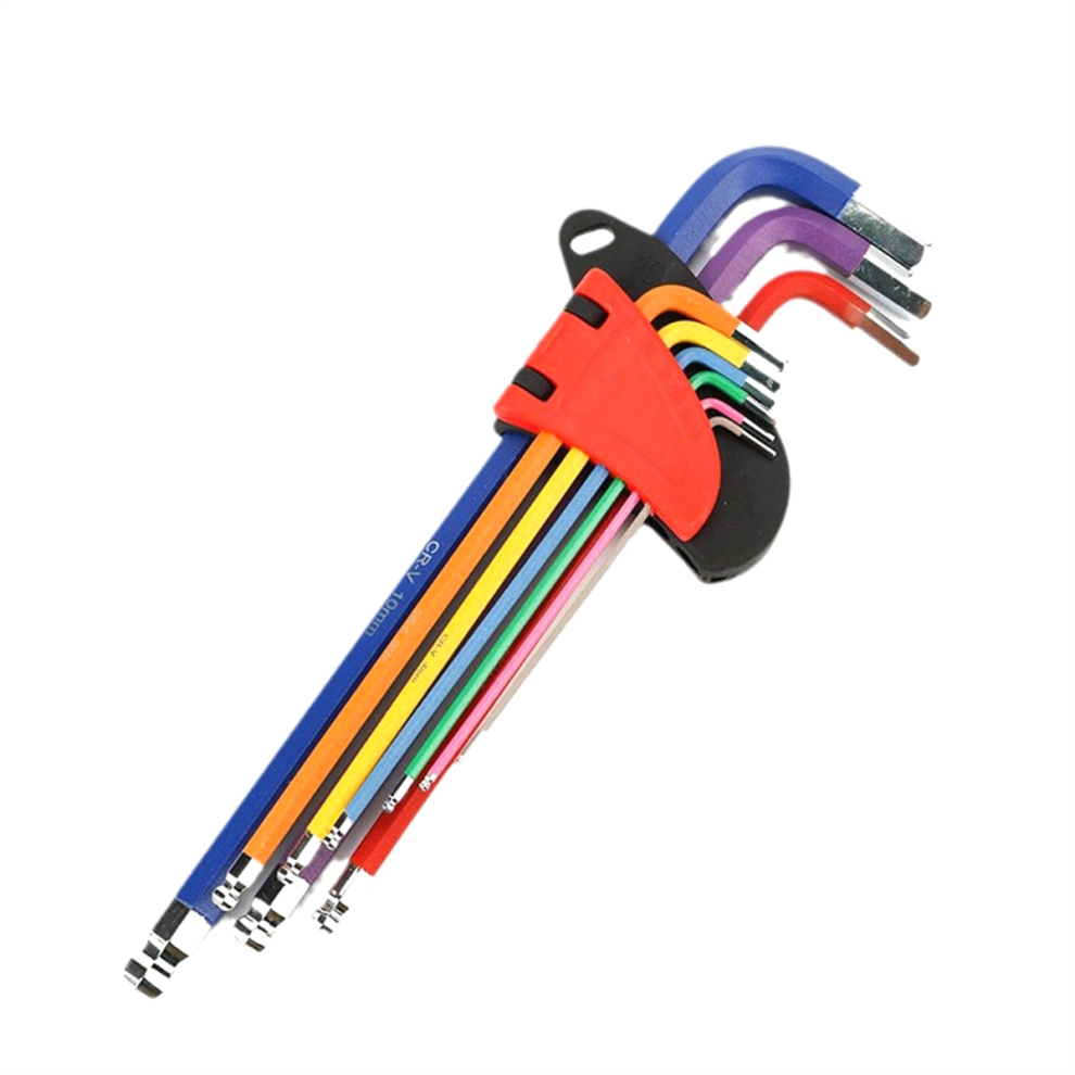 9Pcs Hex Key Set L Wrench Kit Long Arm 1.5Mm To 10Mm Hexagon Spanner Hand Tools For Bicycle Repair 4853961892001