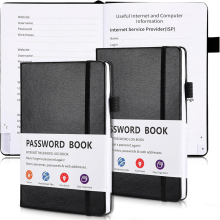 2 Pcs Password Book with Alphabetical Tabs, 7.8 X 5.2inch Keeper Book, for Home and Work Office Gift