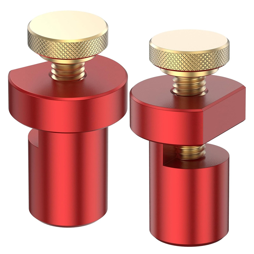 2Pcs Bench Dogs Clamp Set,3/4In(19Mm) Aluminum Alloy Workbench Hole Stop,Woodworking Table Stop Carpenter A 4853961893138