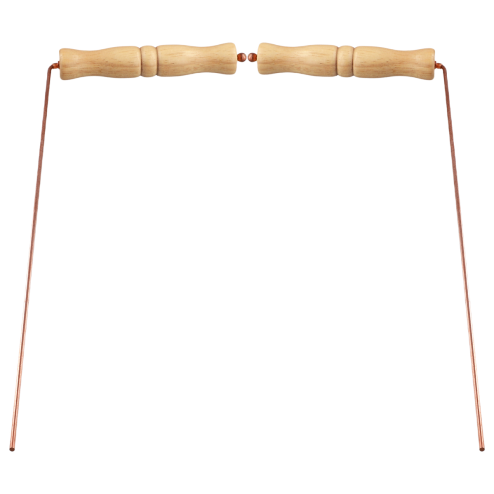 Copper Dowsing Rods Kit For Divination Tool - Natural Wooden Handles Divining 4853961891554