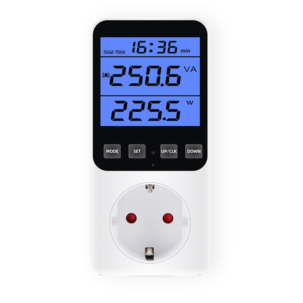 Eu Plug,Digital Energy Meter Wattmeter Socket Voltage Power Consumption Watt Ac230v Electricity Analyzer Monitor Tester 4853961898027