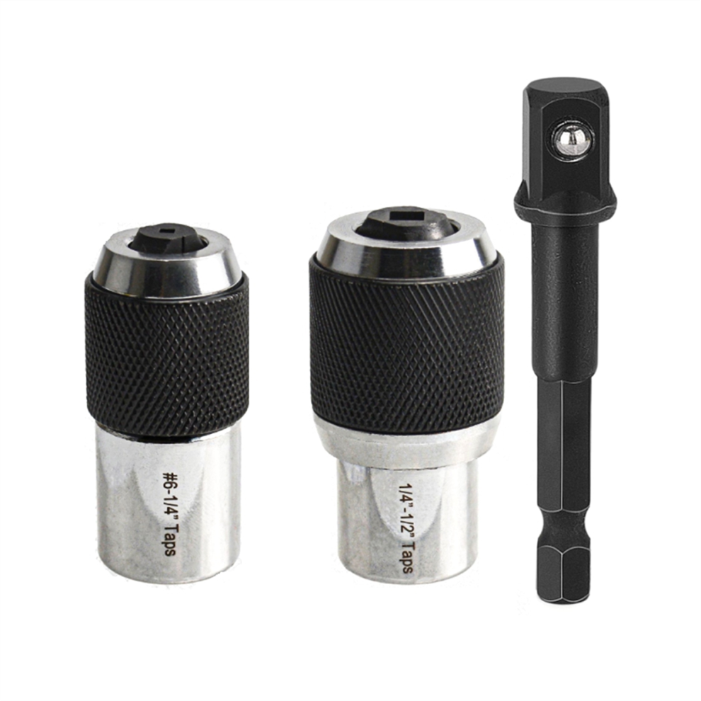 Tap Socket Set, 3Pcs Extractor Tool With Adjustable Jaws,Tap Sockets A 3/8Inch Adapter For Taps ,Reamers 4853961896856