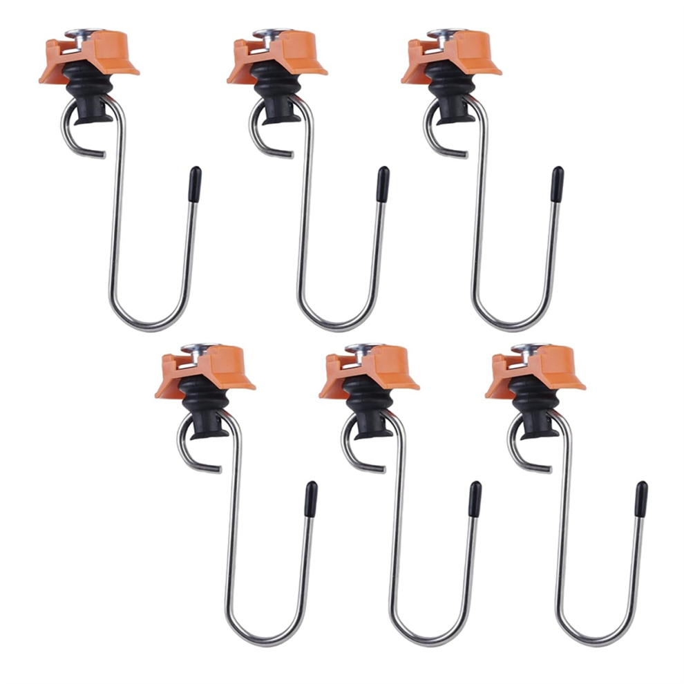 6Pack Motorhomes, Trucks Metal Hooks For Airline Rails Tracks Fittings, Easy Install Cargo Securing Hauling Accessory 4853961898461