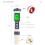 Water Quality Test Pen TDS/PH/TEMP PH Meter Multi-Parameter Belt Analyzer 7
