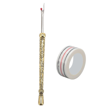 Seam Ripper and Thread Remover Kit, Sewing Tool Set with Positioning Tap for Crafting, Gold