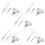 5PCS Window Ventilation Limiter Retainer Wind Brace Bracket Inner Opening Door & Limit Hook White 1