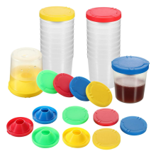 24 Pieces Paint Cups Non-Spill with Flip Open Lids Set Painting for School, Classroom