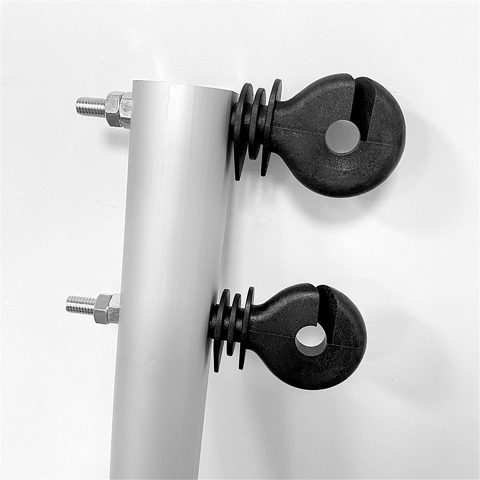 50Pcs Flat Nut Insulators Electric Fence Threaded Insulation Spiral For Livestock 4853961801416