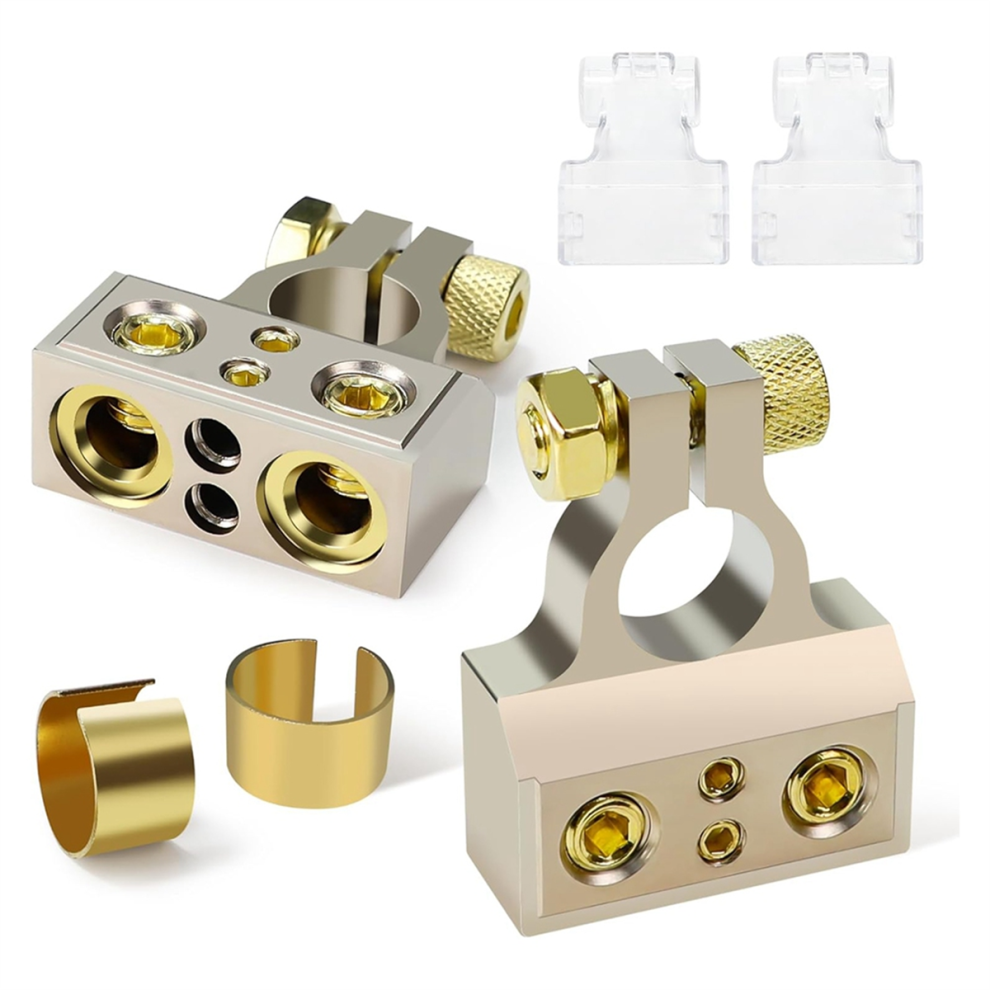 Battery Terminals, 0/4/8/10 Gauge Terminal Connectors With Shims And Protective Covers, Car Cable Ends 4853961806084