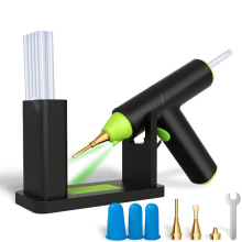 Hot Glue GunSet, Cordless Gunwith Stand USB Rechargeable Preheating Auto Shutoff Melt GunTool for DIY