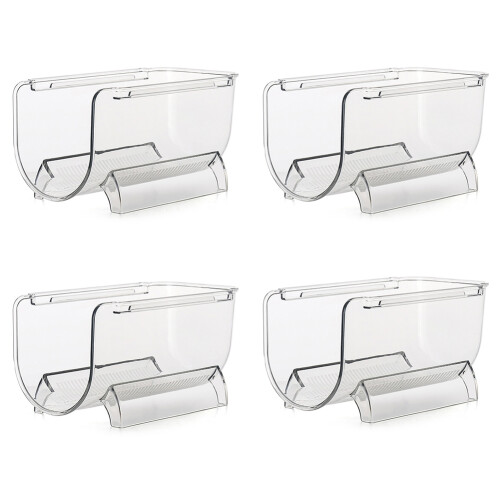 Refrigerator Organizer Wine Bottle Holder Stackable Beverage- Stand Champagne Storage Box Rack