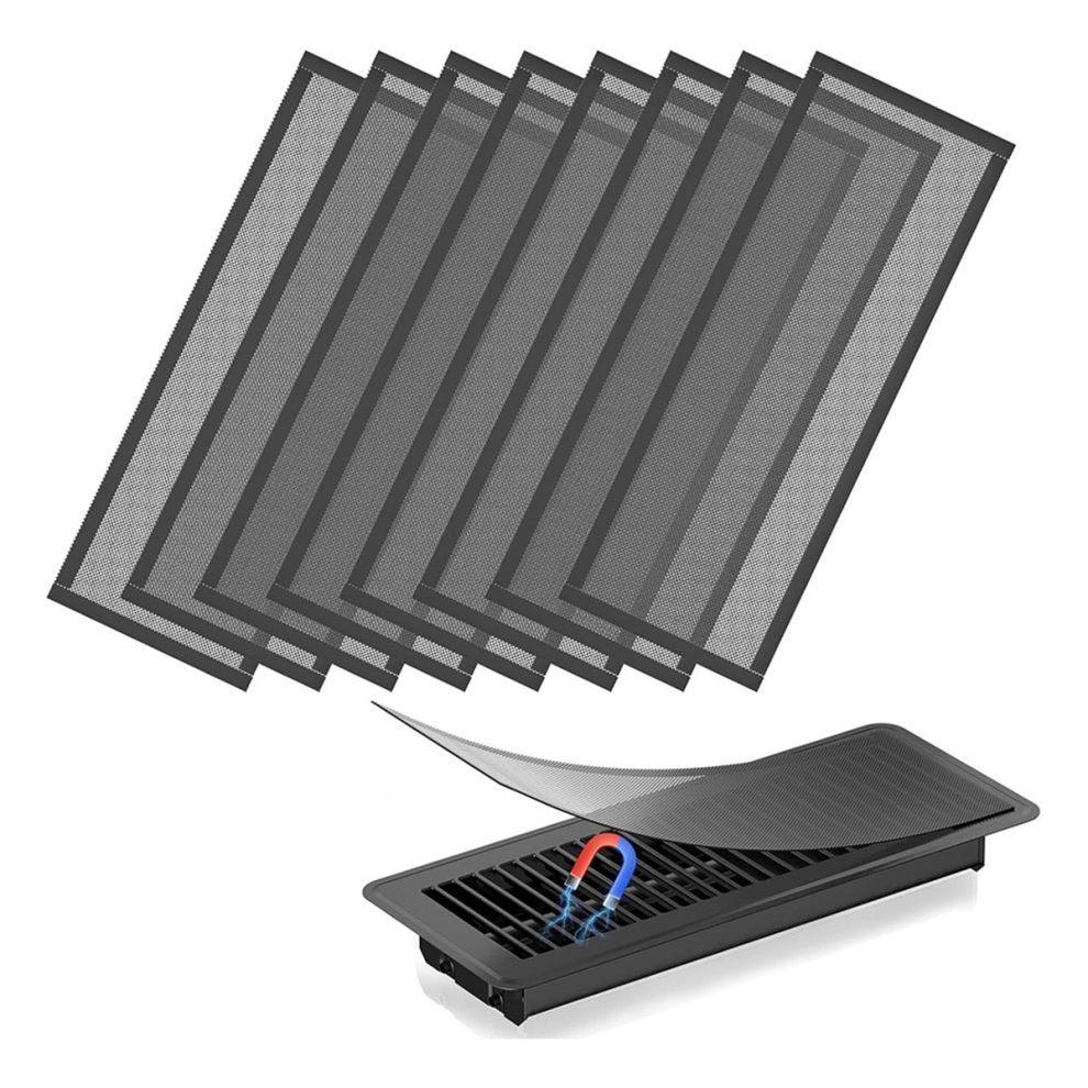 Floor Vent Covers,4X12in Magnetic Covers Mesh Screen Air Filter,Floor Register For Home Floor,B 4853961810210