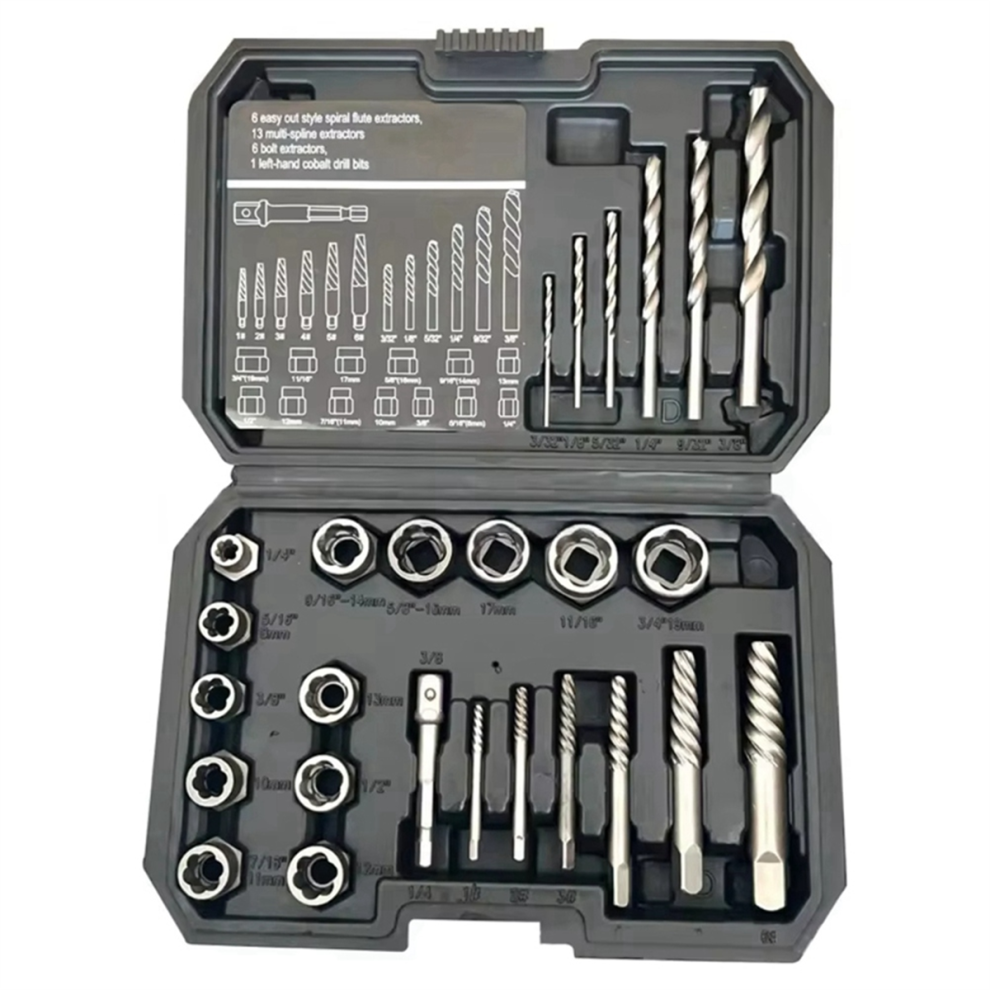 26Pcs Screw Extractor Center Drill Bit Guide Set Broken Damaged Remover Dropship 4853961824330
