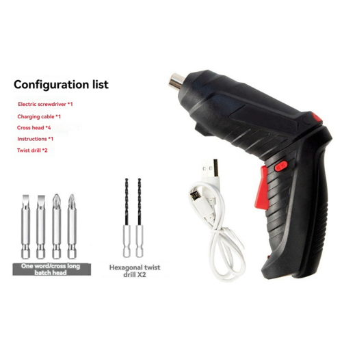 3.6V Wireless Screwdriver Kit Rechargeable Lithium Electric Hand Drill Rotatable Multi-Function Power Tools Set 2 2