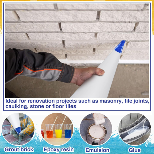 6pcs Mortar Bags with Molded Tear ResistantPuncture Proof Pipe Cement for Tile Installation Work B 2