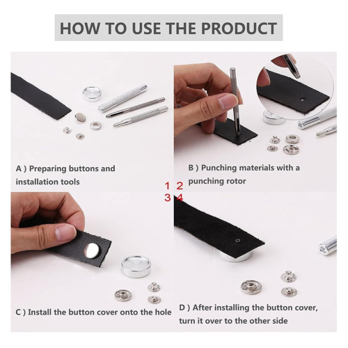 Leather Working Kit Leather, Tools, Punch Sets, Storage Box for Stitching Punching Cutting 2